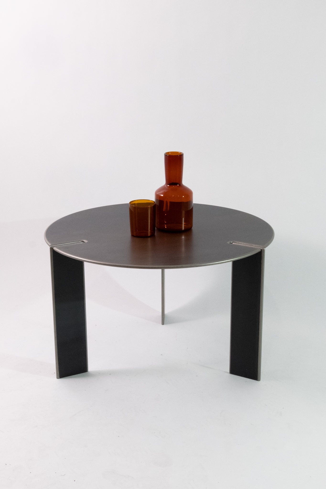Floor Stock Sale | 60cm Rocket Coffee Table with Raw Steel Finish